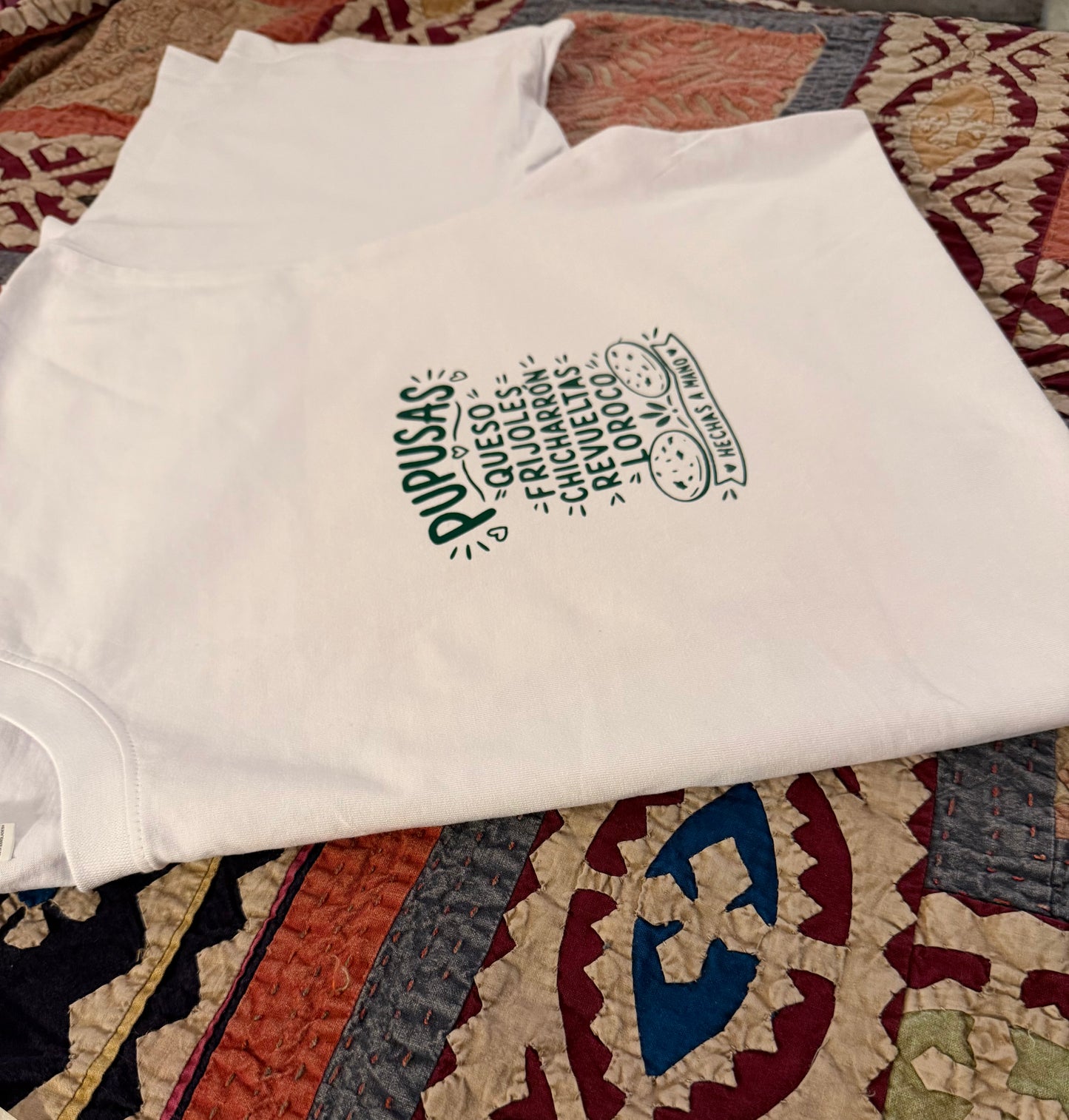 Pupusa Fillings Tee- "Hechas a Mano" Salvadoran Graphic Shirt