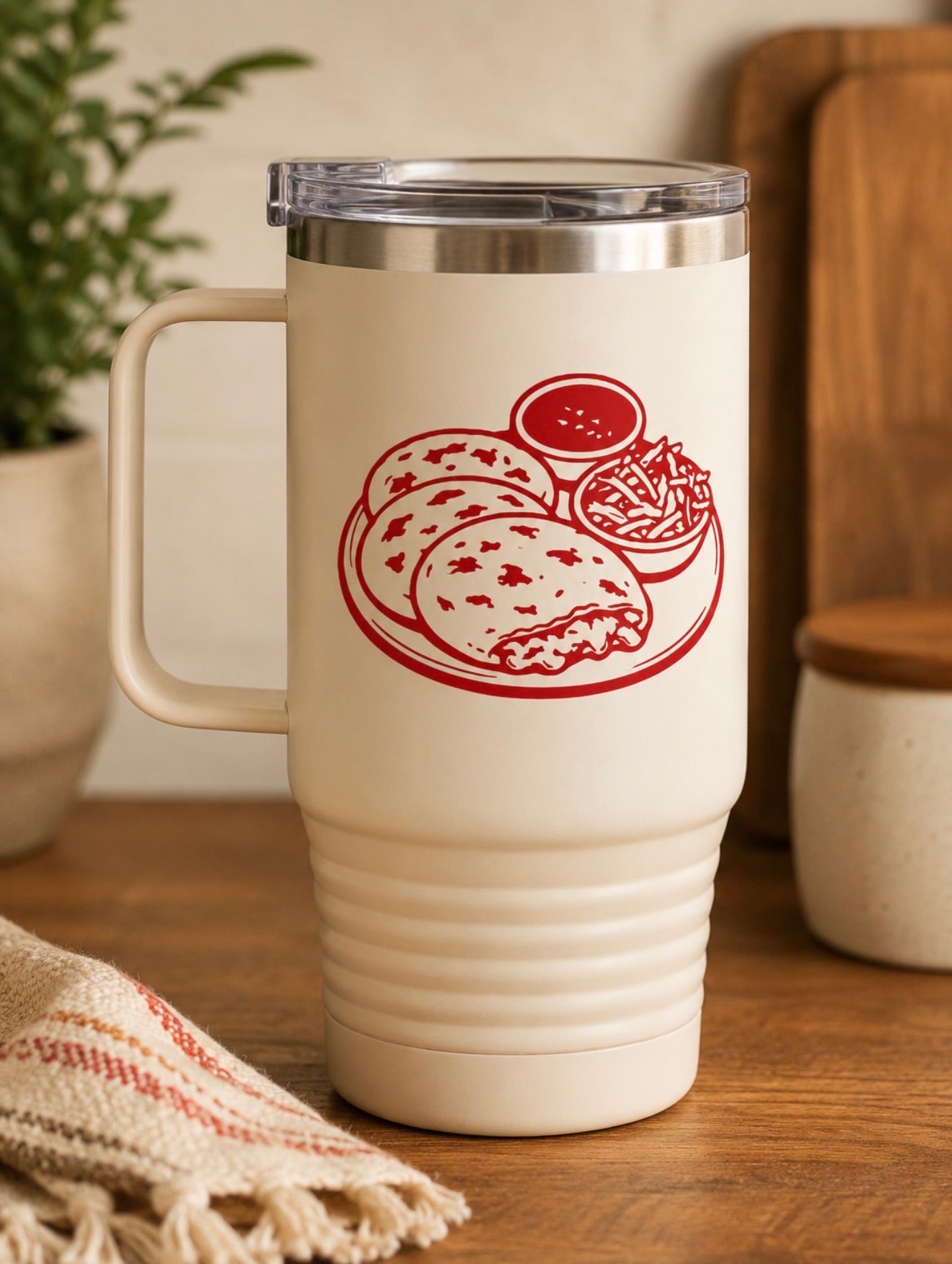 Pupusa Plate Vinyl Decal